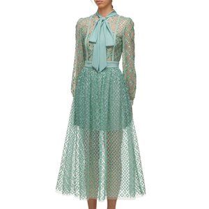 Self Portrait Grid Sequin Dress US4